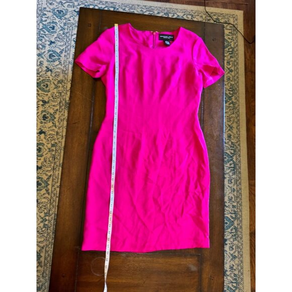 Vintage August Silk Sheath Dress Suit Set Fuchsia  Pink Professional Office 8 - Picture 3 of 14
